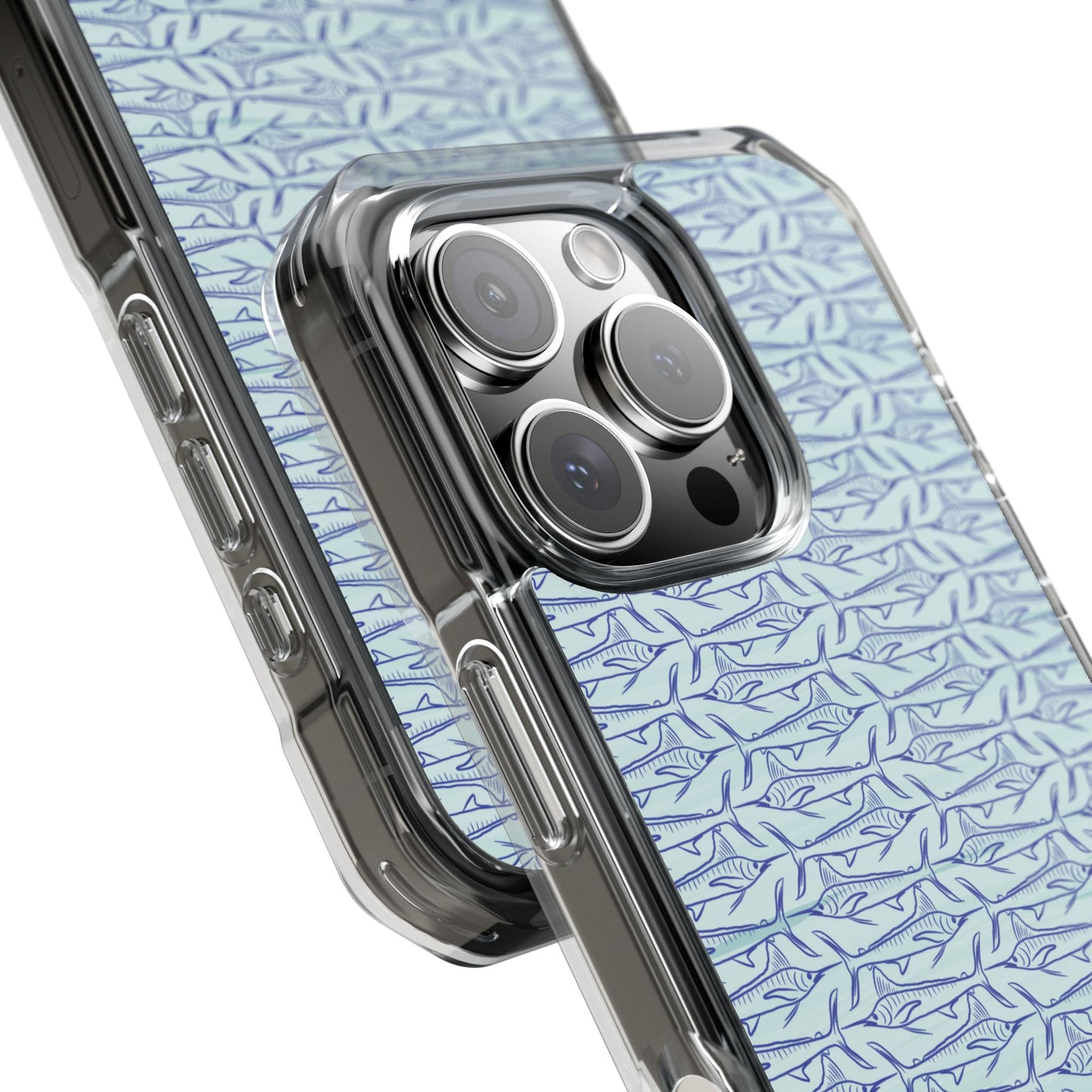 Marlin Sketch blue Magnetic Clear Impact Cases
