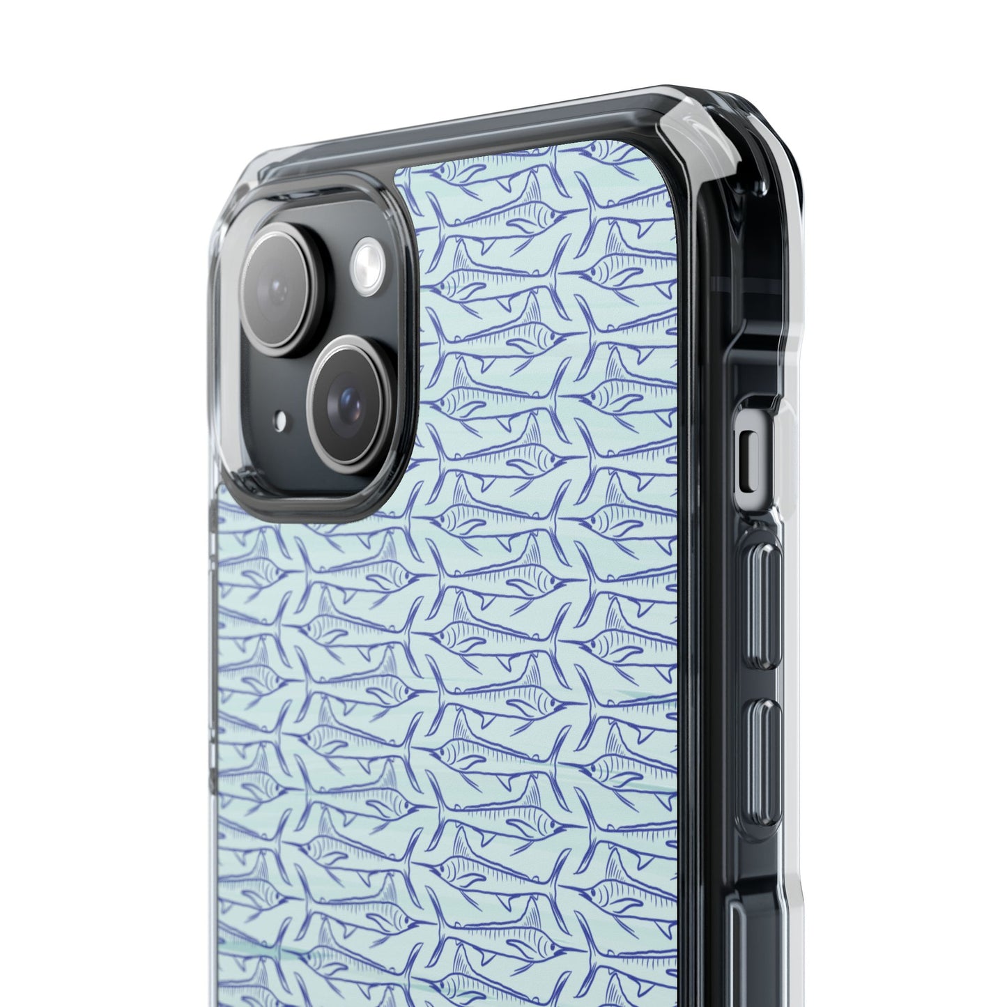 Marlin Sketch blue Magnetic Clear Impact Cases