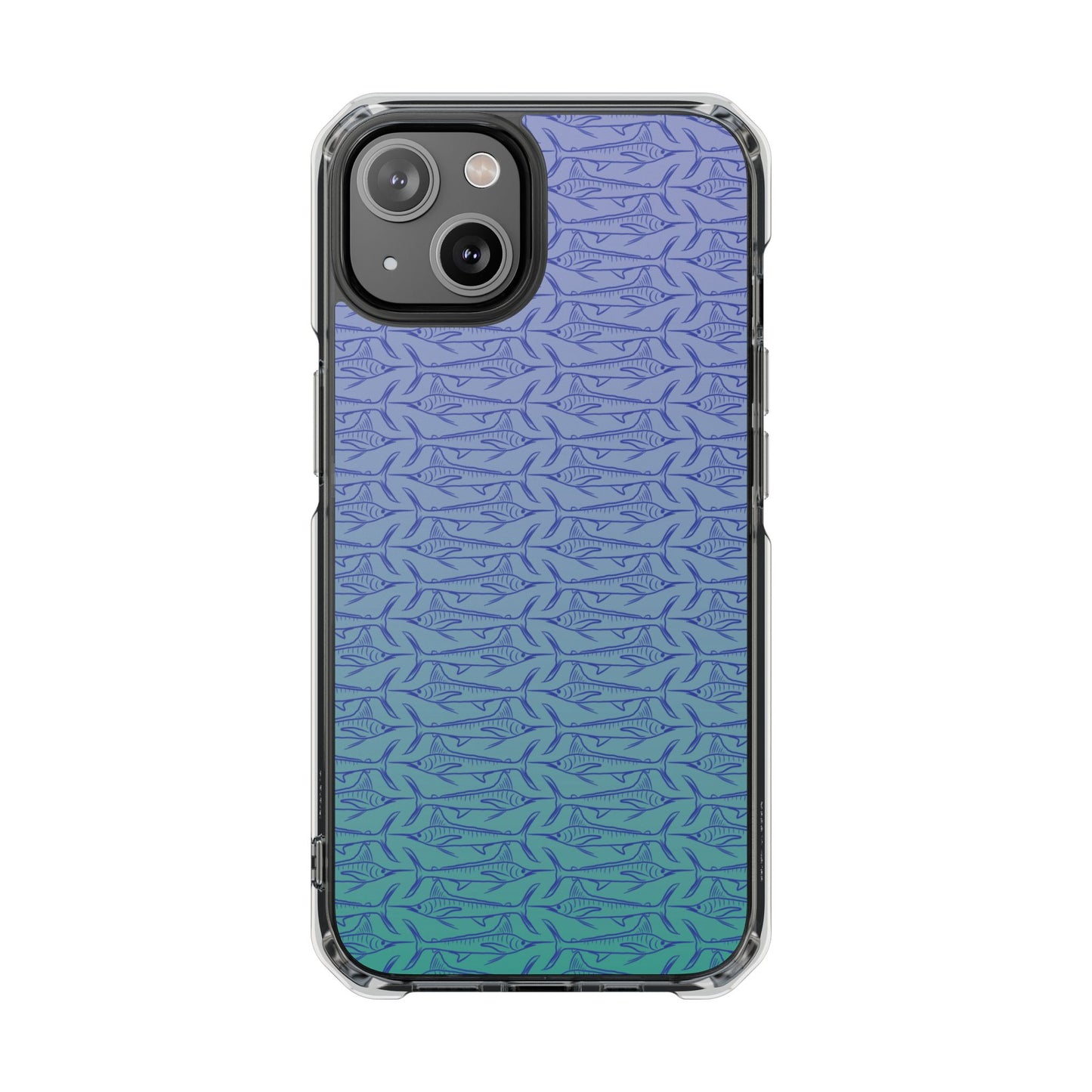 Marlin sketch ombré Magnetic Clear Impact Cases