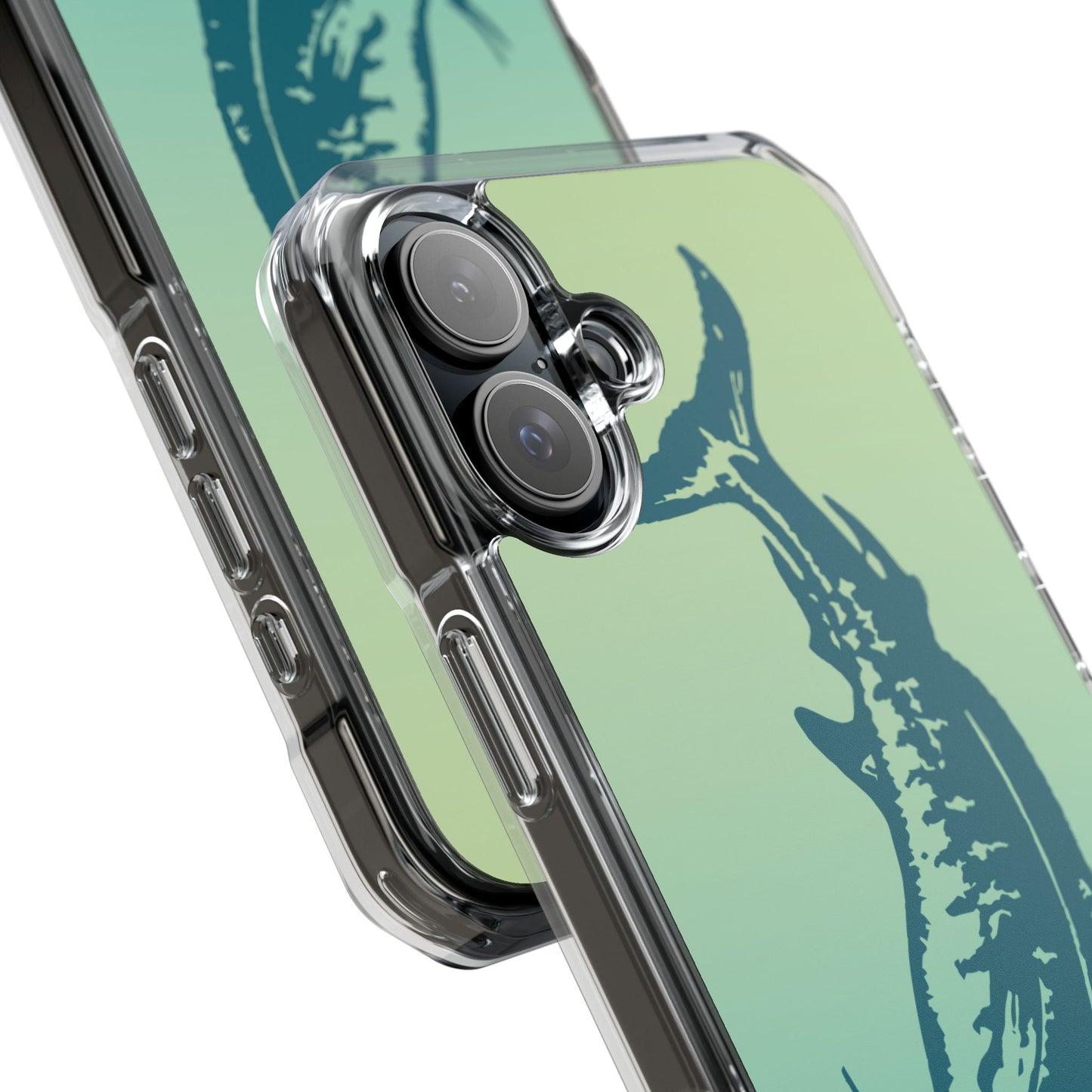 Teal Marlin Ombré Magnetic Clear Impact Cases