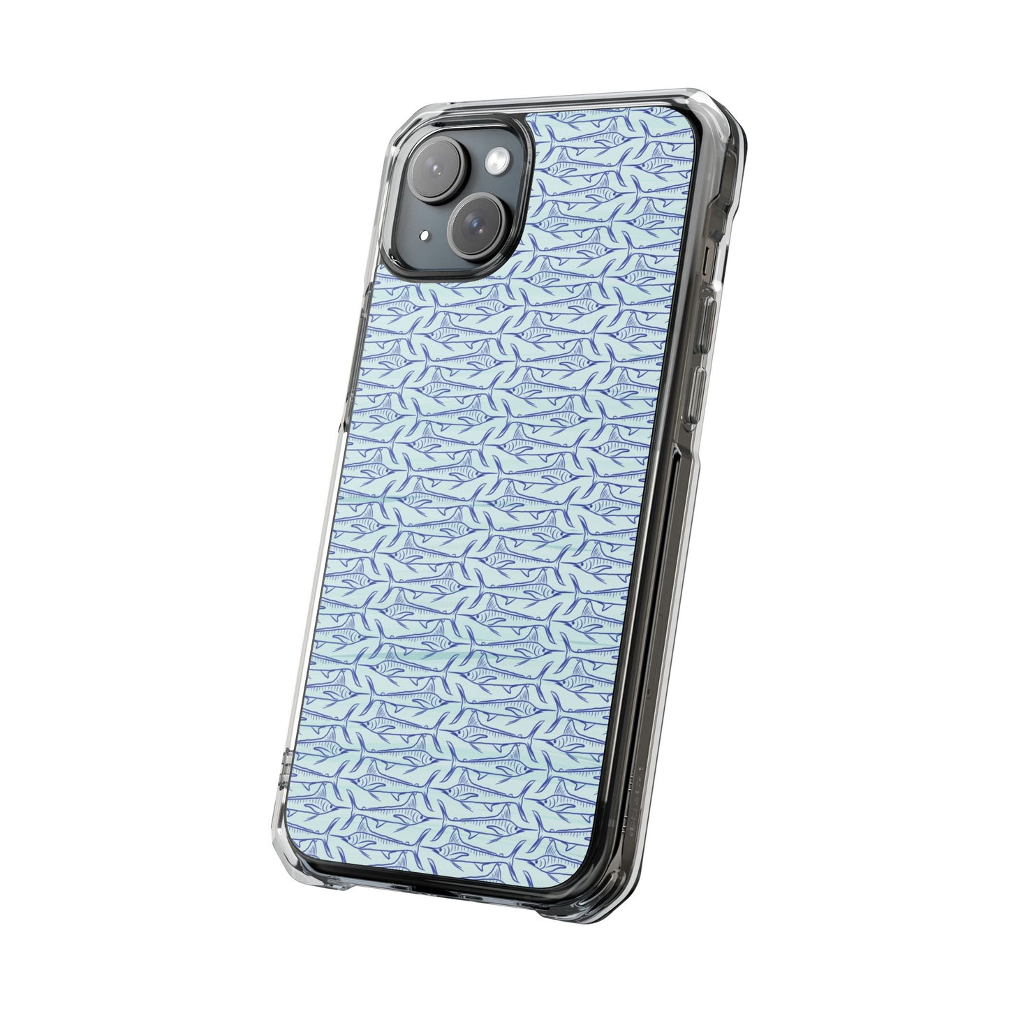 Marlin Sketch blue Magnetic Clear Impact Cases