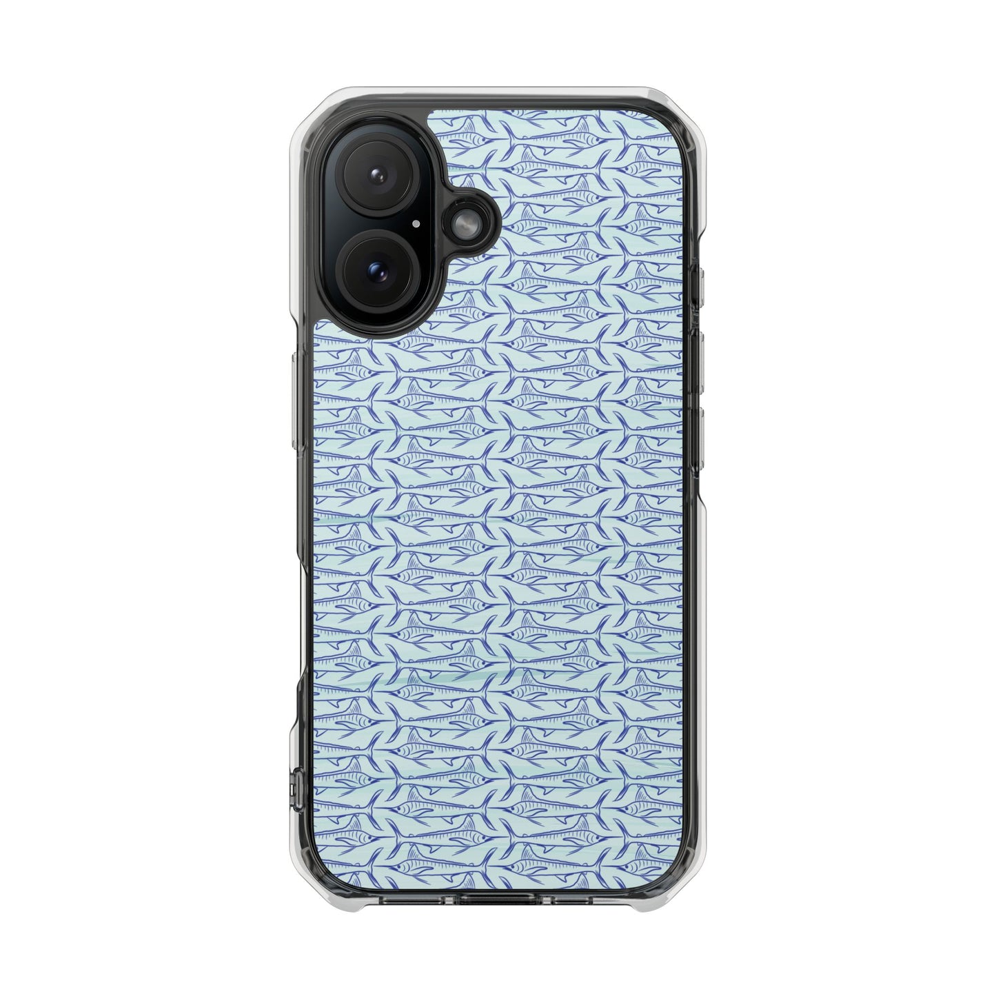 Marlin Sketch blue Magnetic Clear Impact Cases