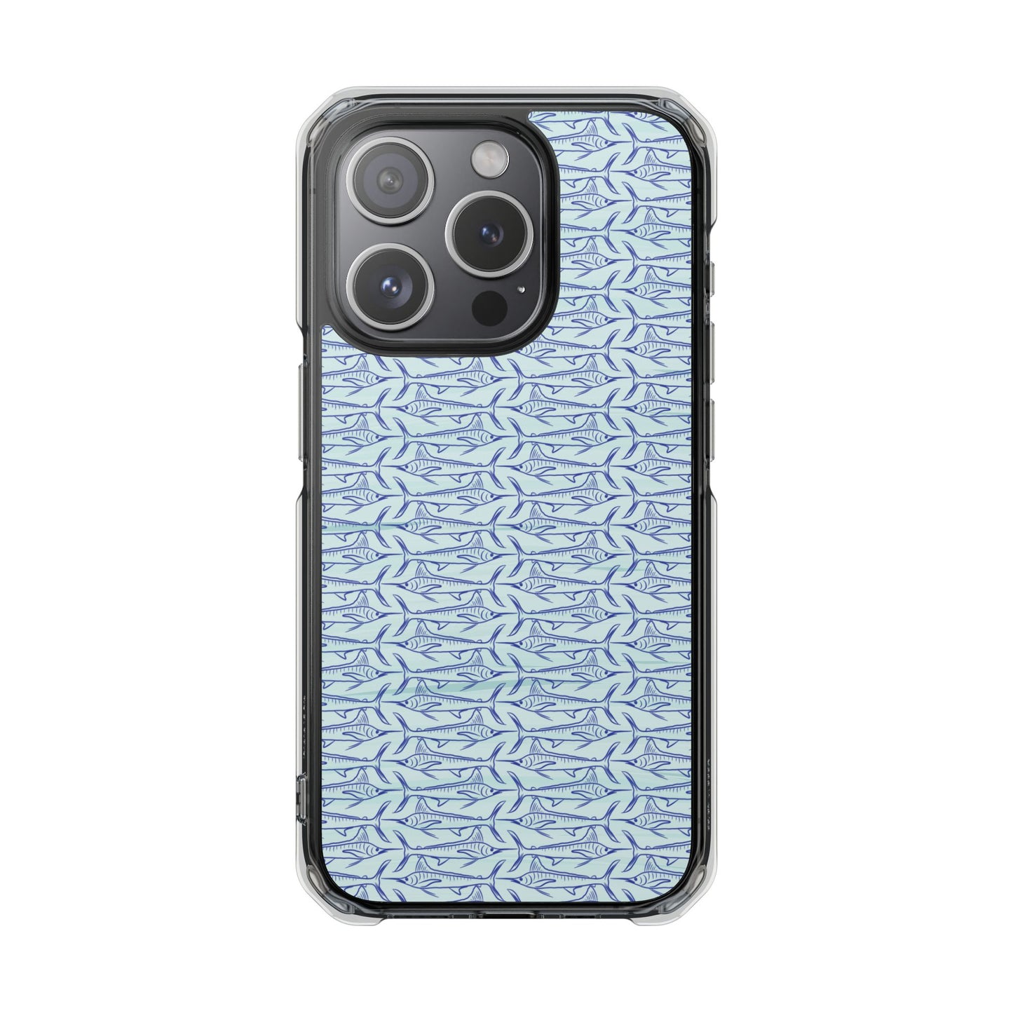 Marlin Sketch blue Magnetic Clear Impact Cases