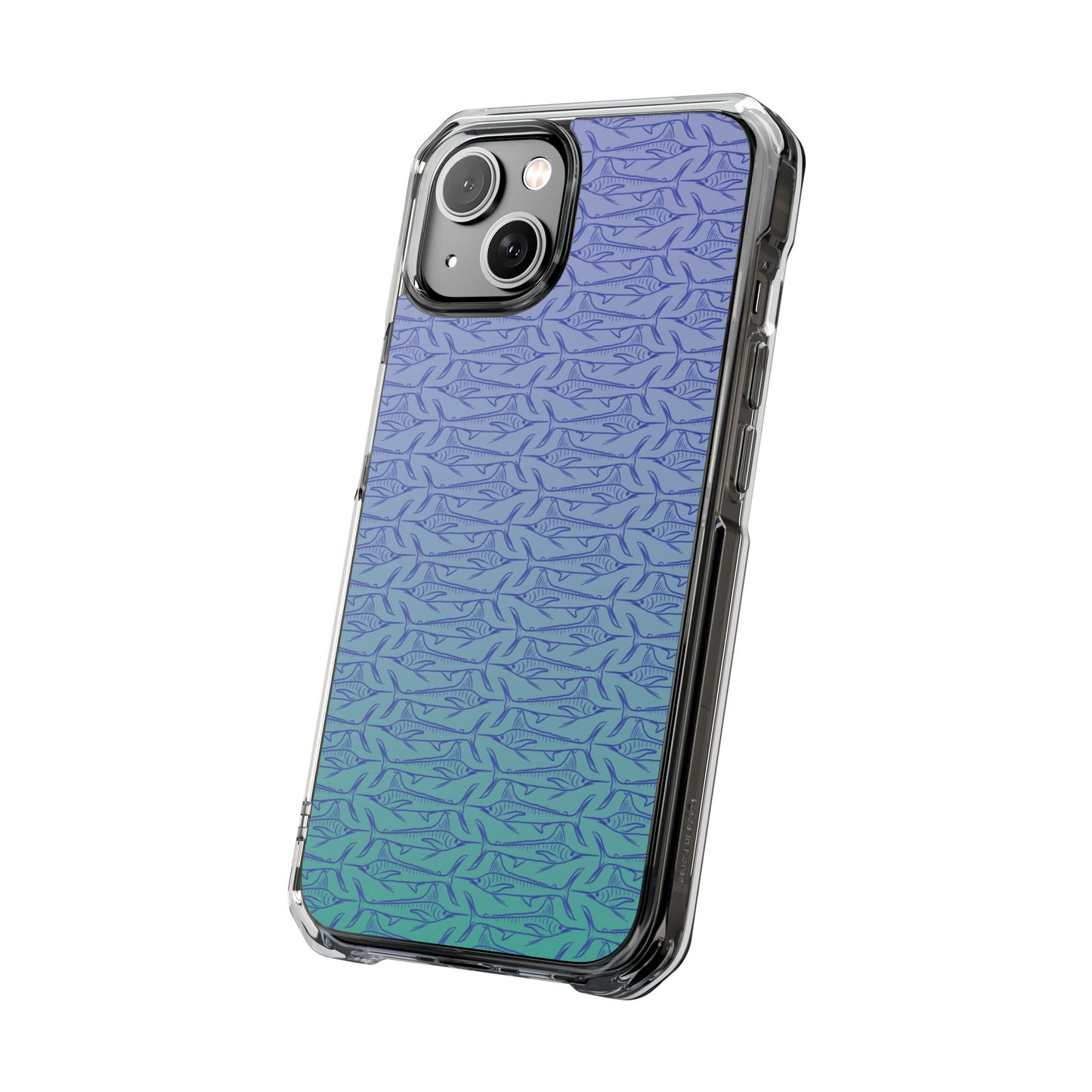 Marlin sketch ombré Magnetic Clear Impact Cases