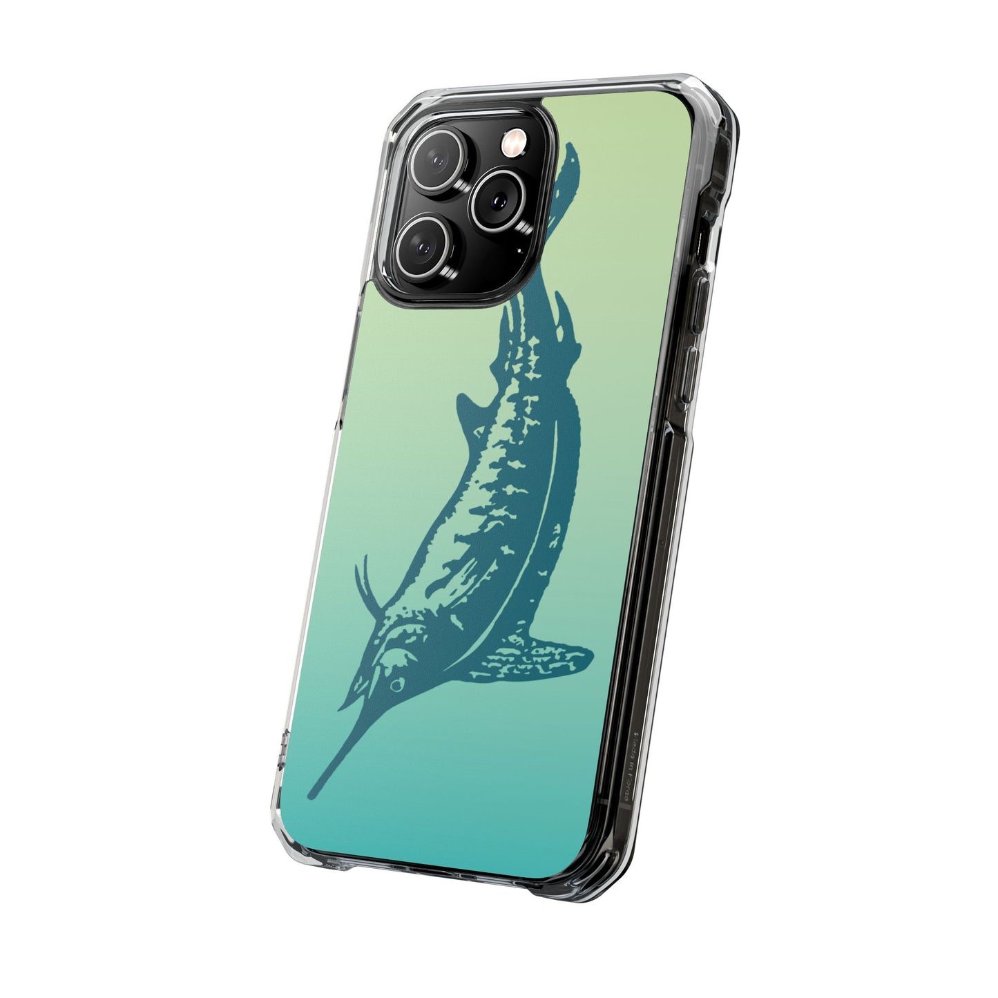 Teal Marlin Ombré Magnetic Clear Impact Cases