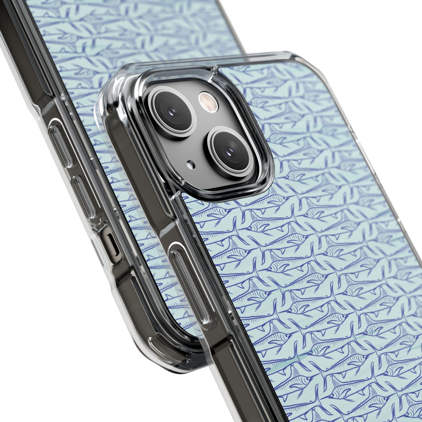 Marlin Sketch blue Magnetic Clear Impact Cases