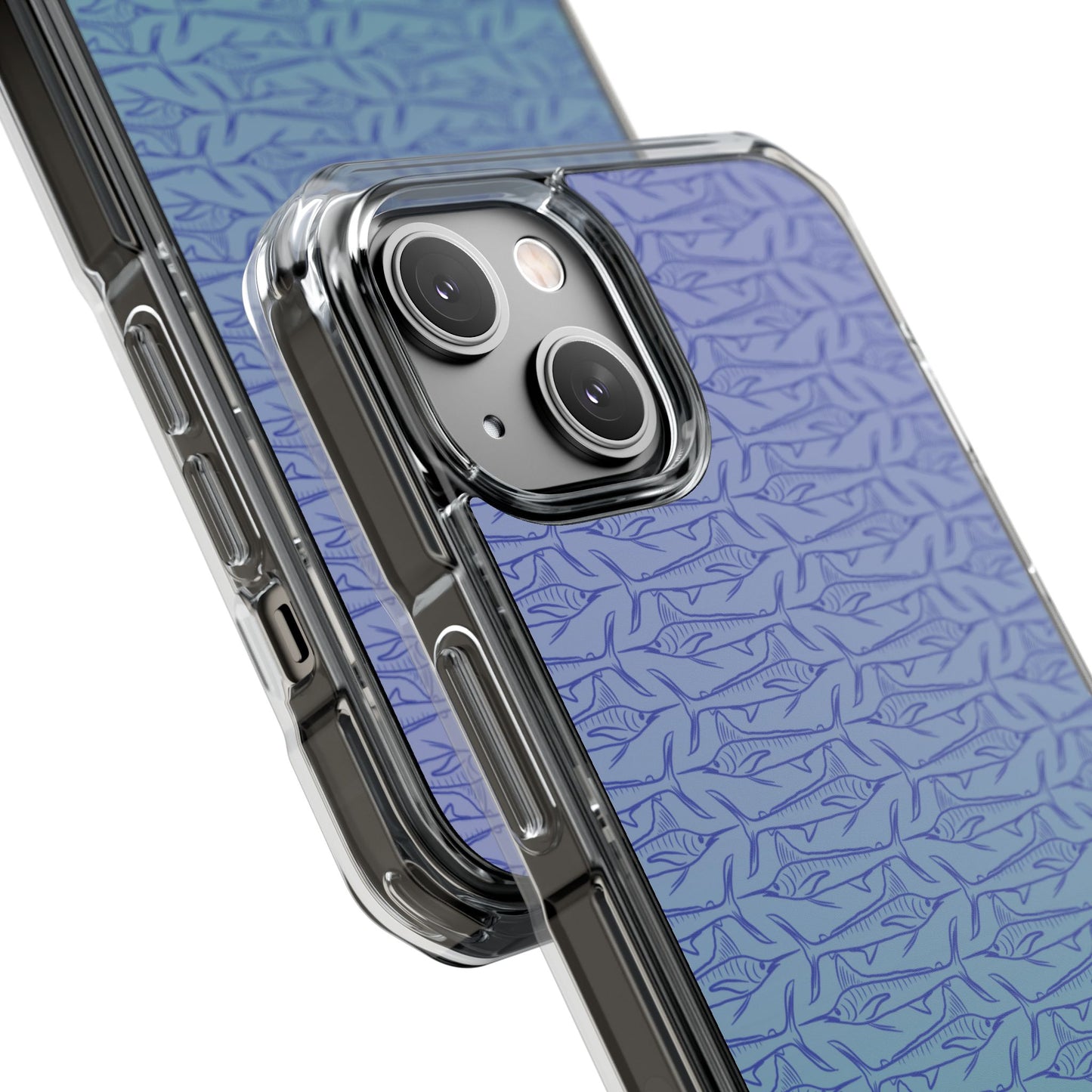 Marlin sketch ombré Magnetic Clear Impact Cases
