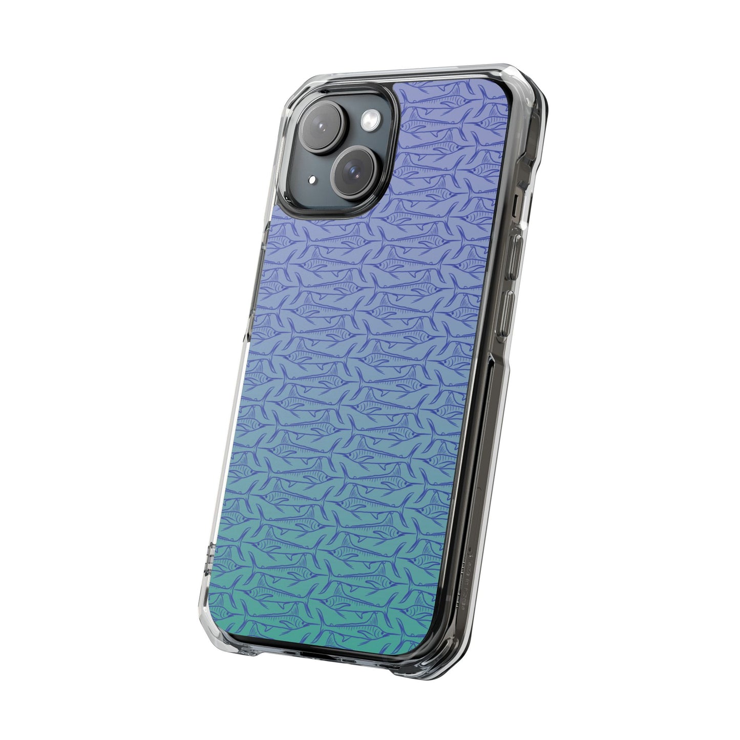Marlin sketch ombré Magnetic Clear Impact Cases