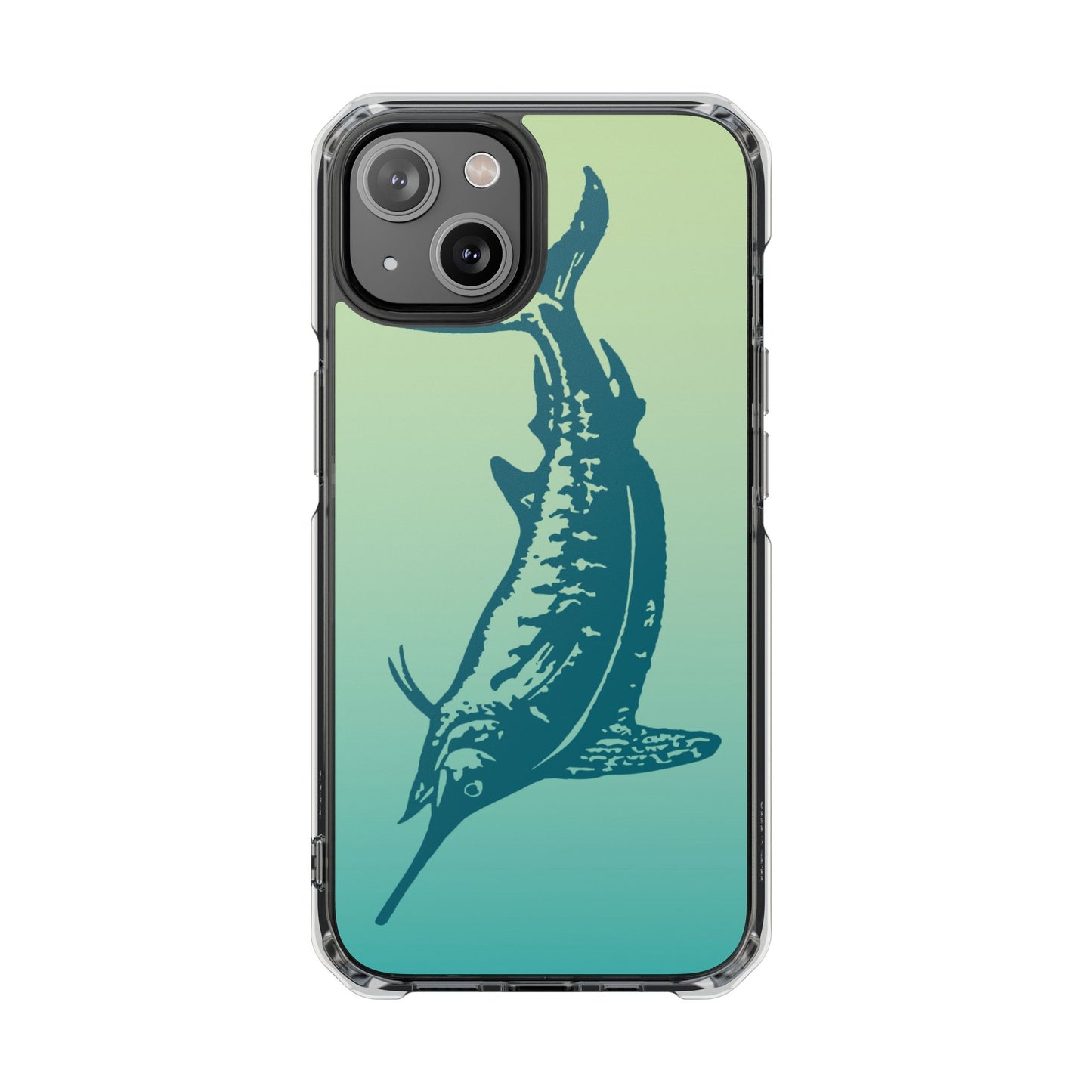 Teal Marlin Ombré Magnetic Clear Impact Cases