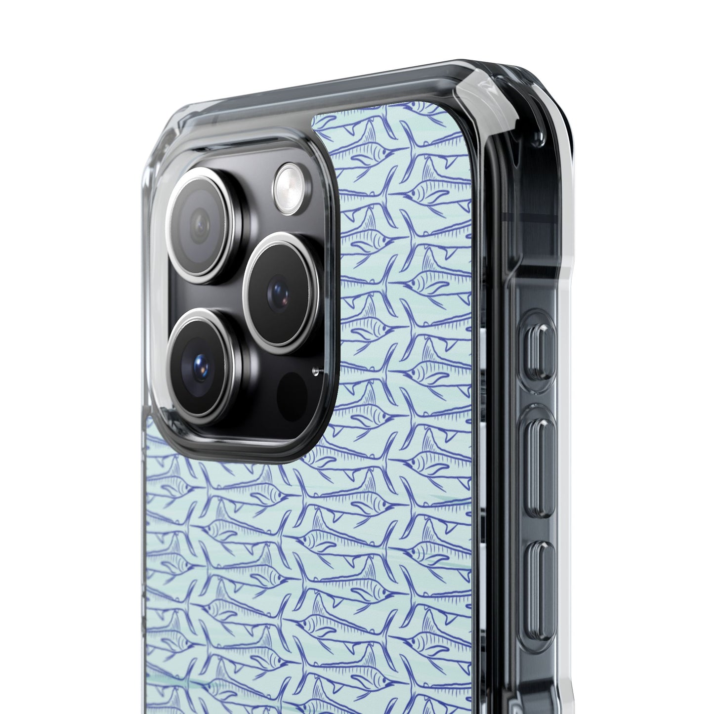 Marlin Sketch blue Magnetic Clear Impact Cases