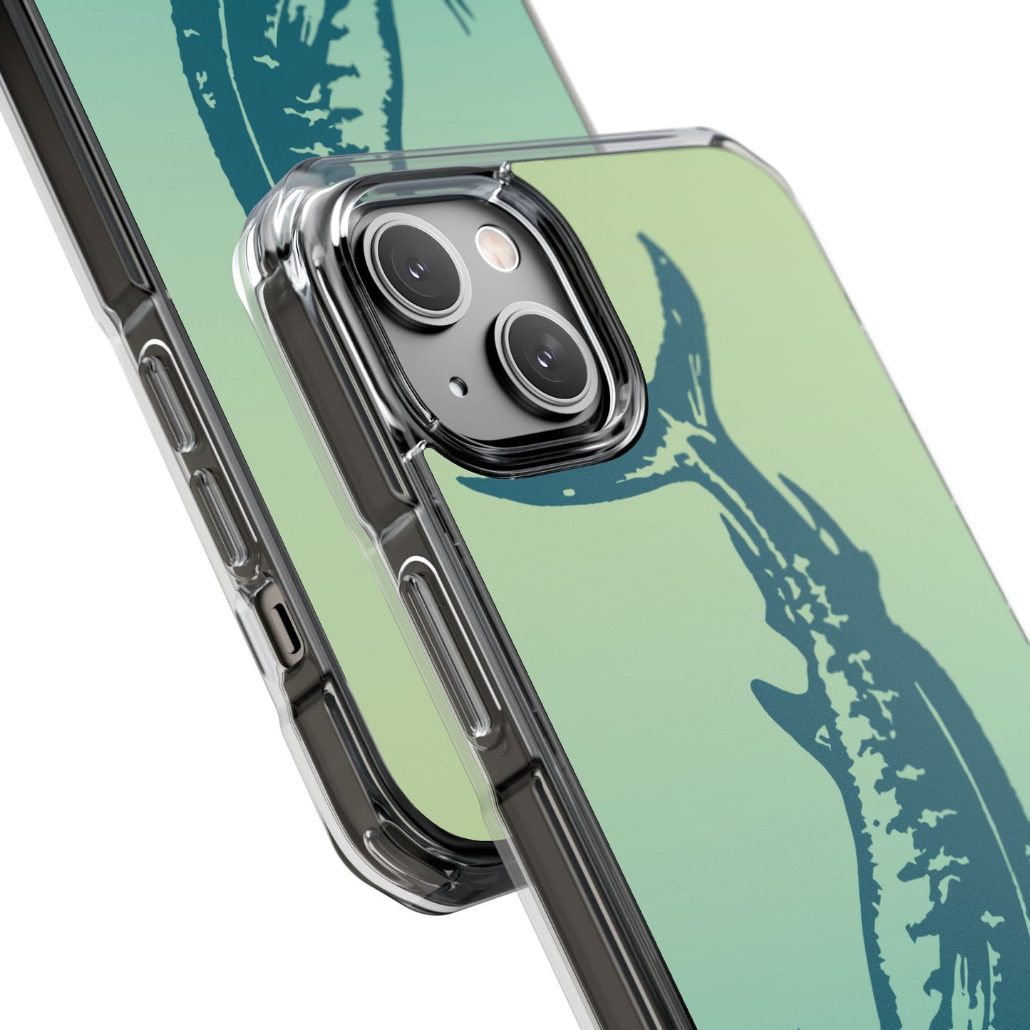 Teal Marlin Ombré Magnetic Clear Impact Cases