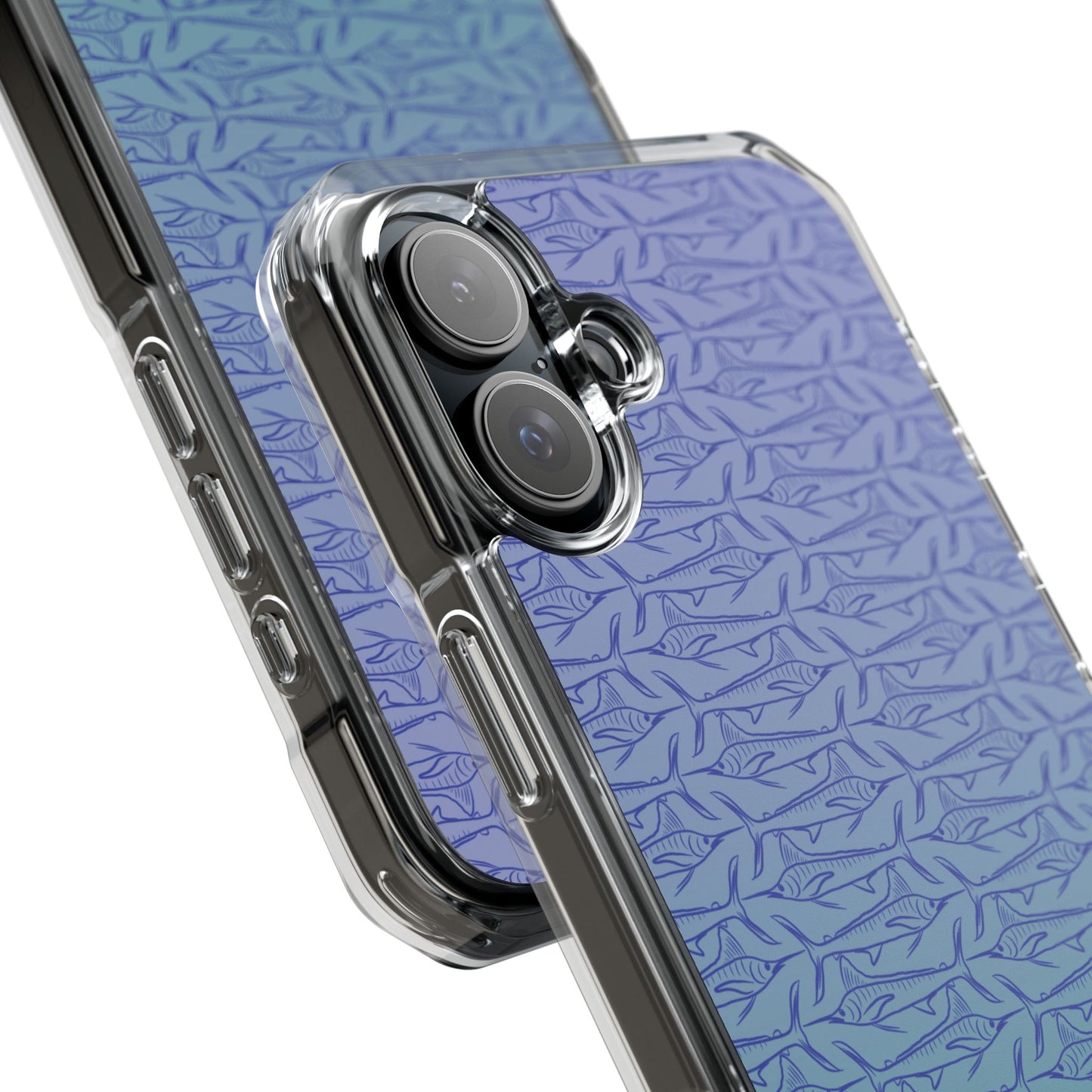 Marlin sketch ombré Magnetic Clear Impact Cases