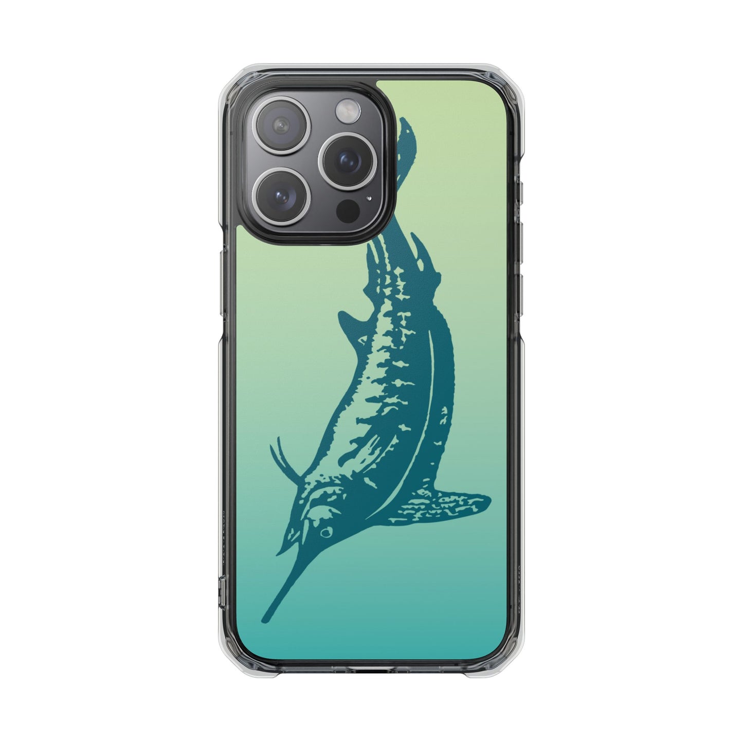 Teal Marlin Ombré Magnetic Clear Impact Cases