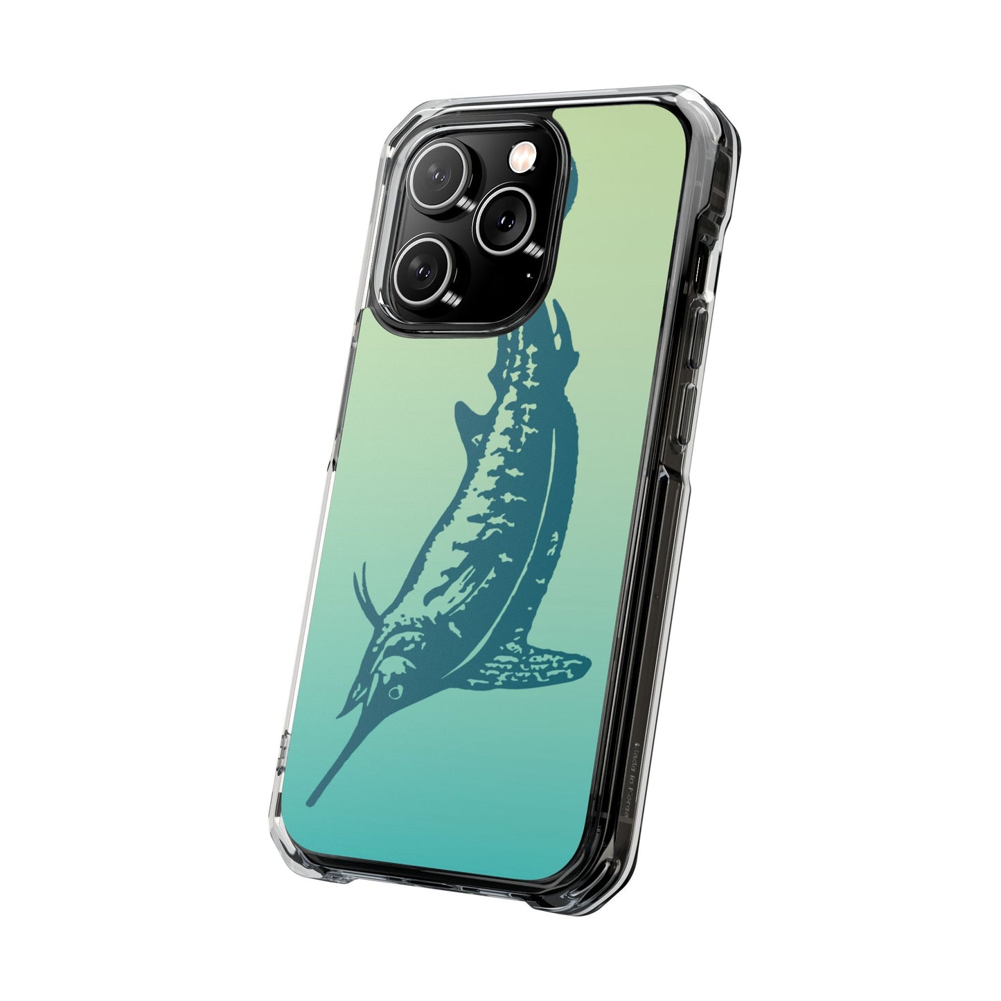 Teal Marlin Ombré Magnetic Clear Impact Cases