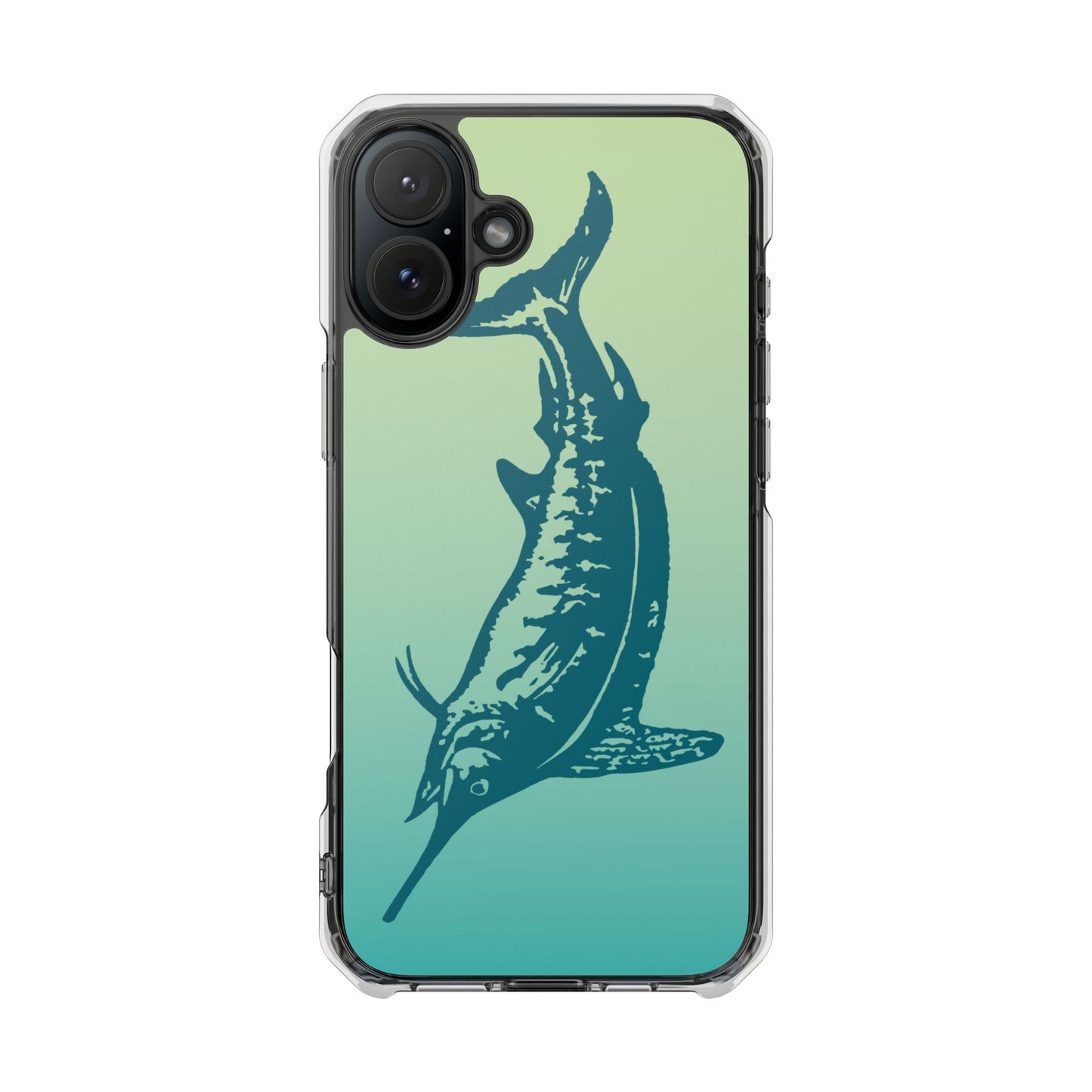 Teal Marlin Ombré Magnetic Clear Impact Cases