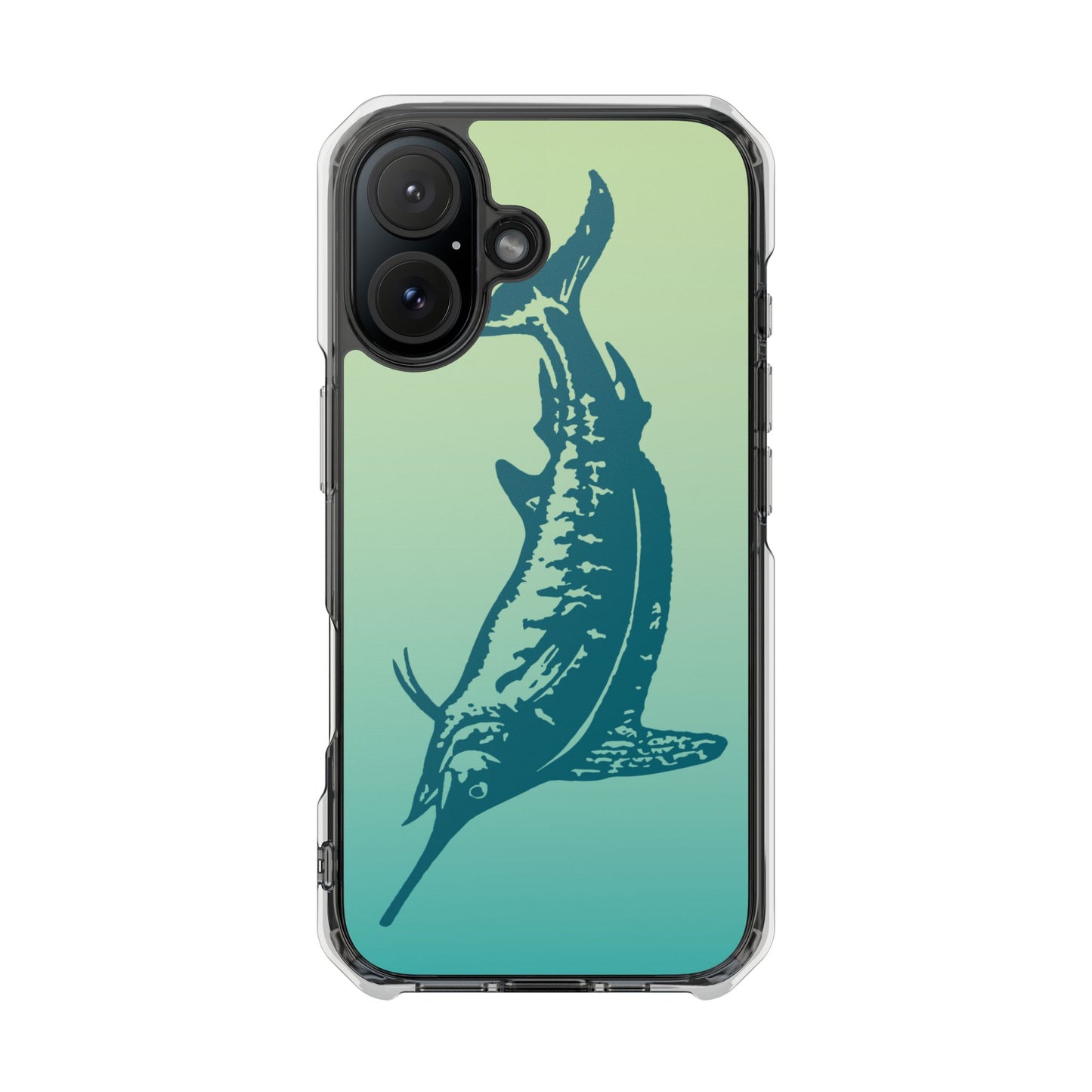 Teal Marlin Ombré Magnetic Clear Impact Cases