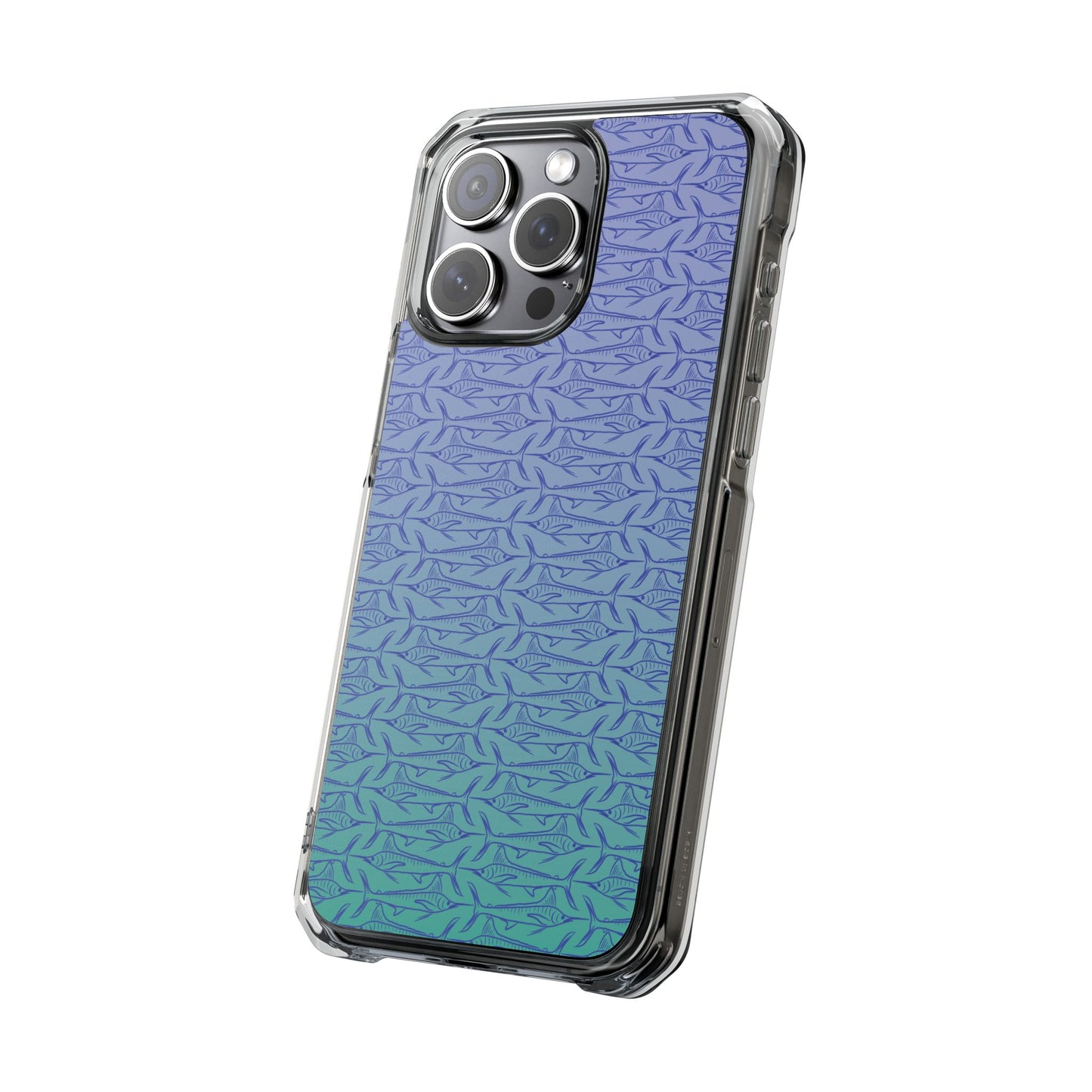 Marlin sketch ombré Magnetic Clear Impact Cases