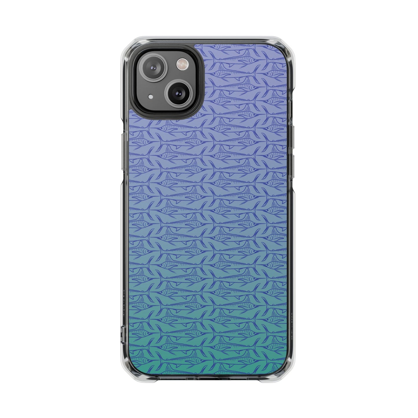 Marlin sketch ombré Magnetic Clear Impact Cases