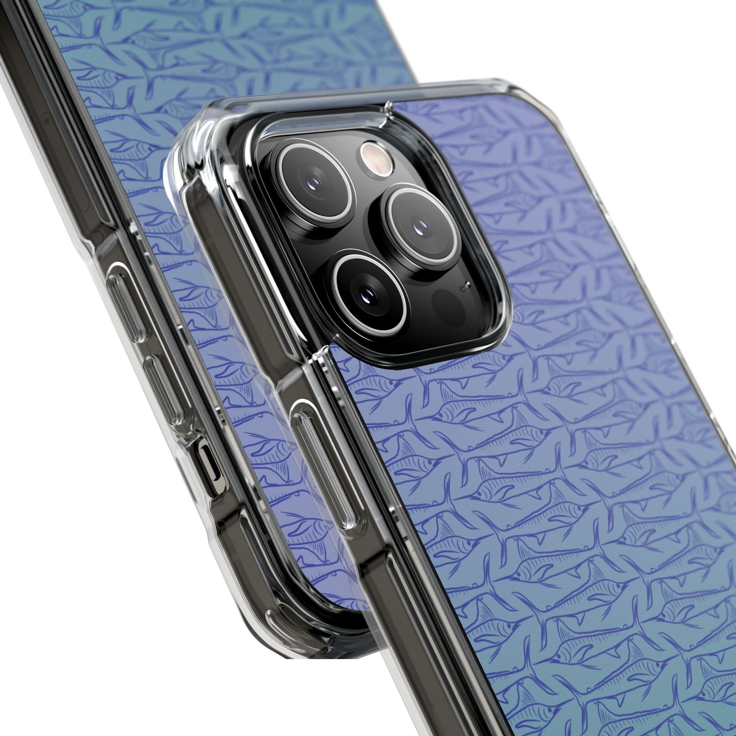 Marlin sketch ombré Magnetic Clear Impact Cases