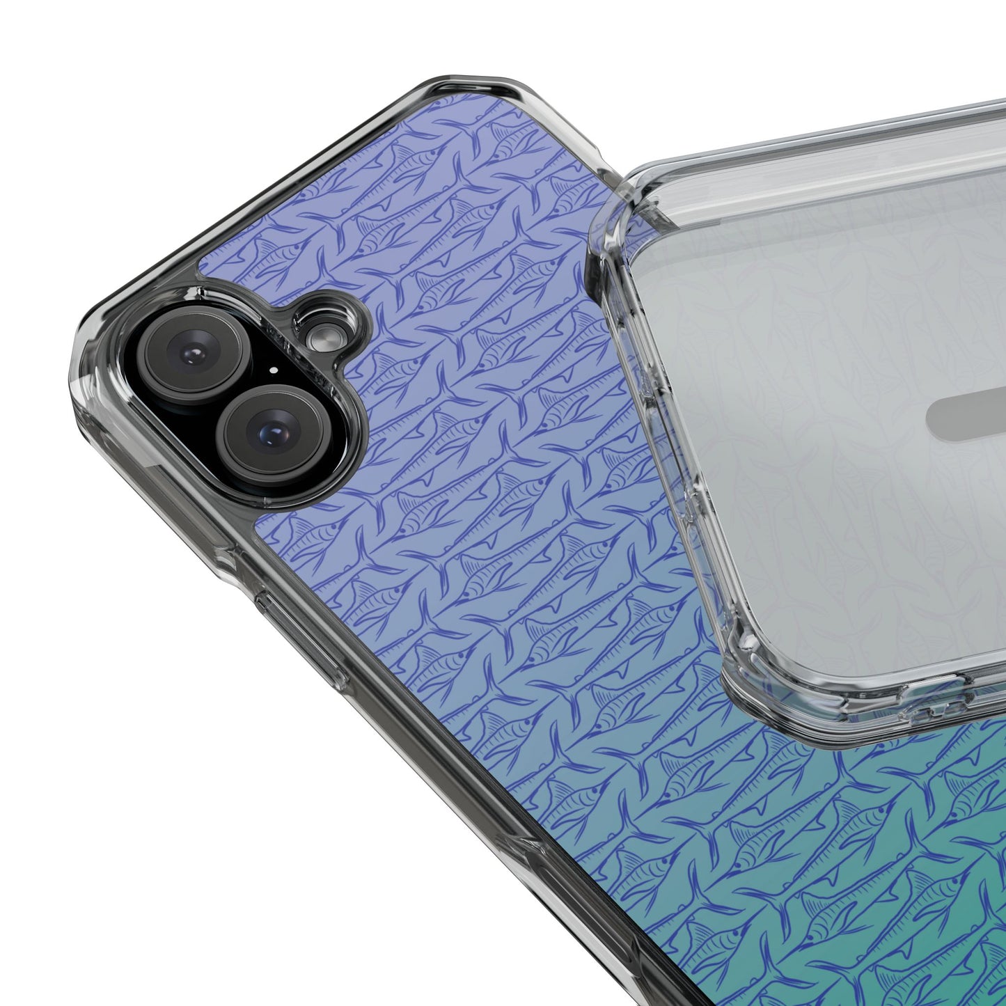 Marlin sketch ombré Magnetic Clear Impact Cases