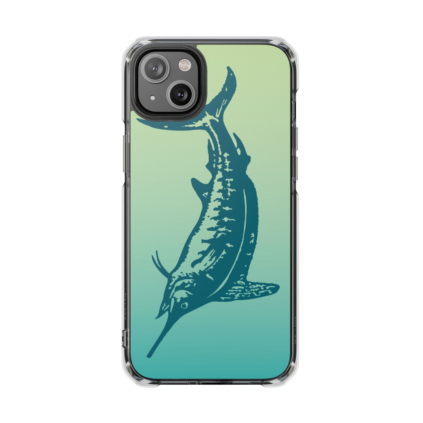 Teal Marlin Ombré Magnetic Clear Impact Cases