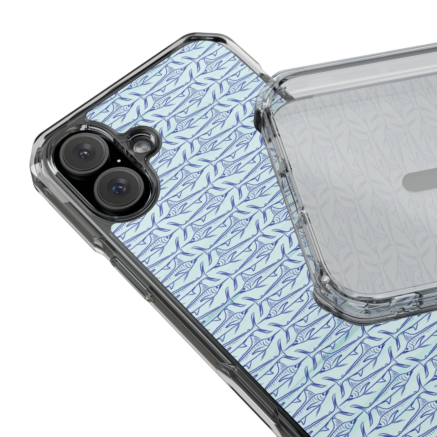 Marlin Sketch blue Magnetic Clear Impact Cases