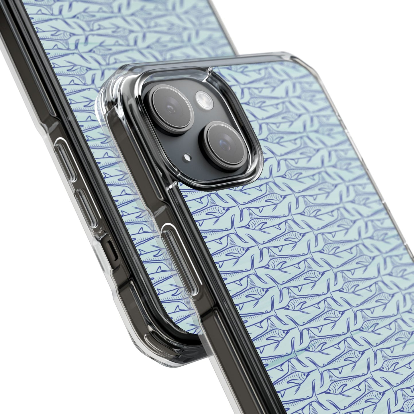 Marlin Sketch blue Magnetic Clear Impact Cases