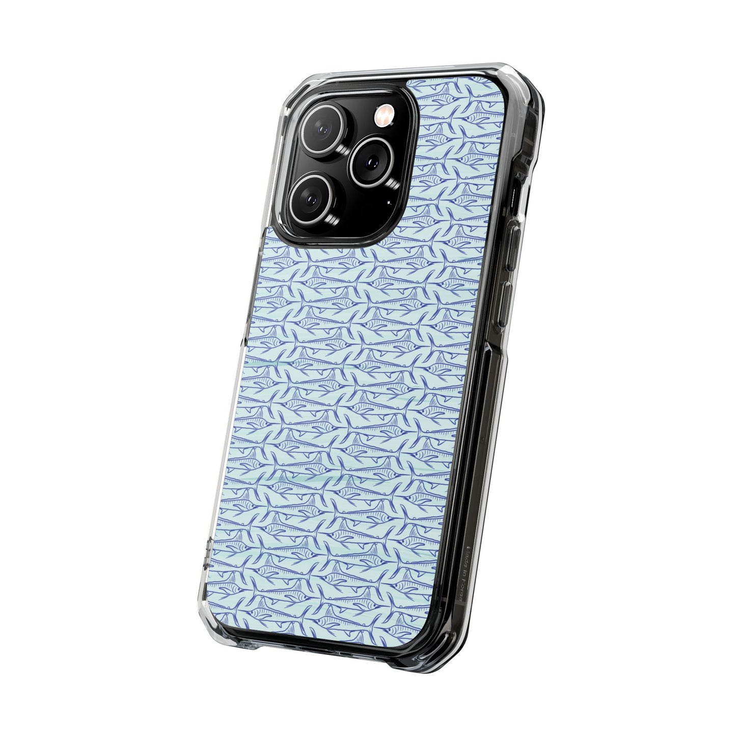 Marlin Sketch blue Magnetic Clear Impact Cases
