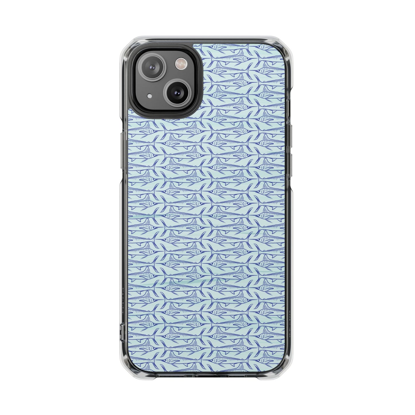 Marlin Sketch blue Magnetic Clear Impact Cases