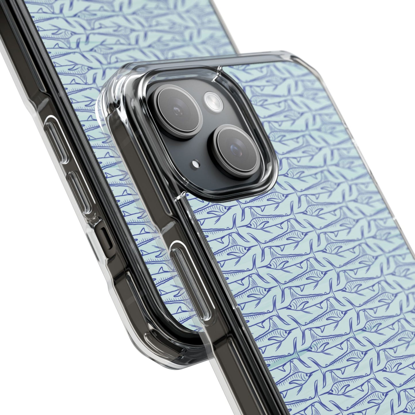 Marlin Sketch blue Magnetic Clear Impact Cases