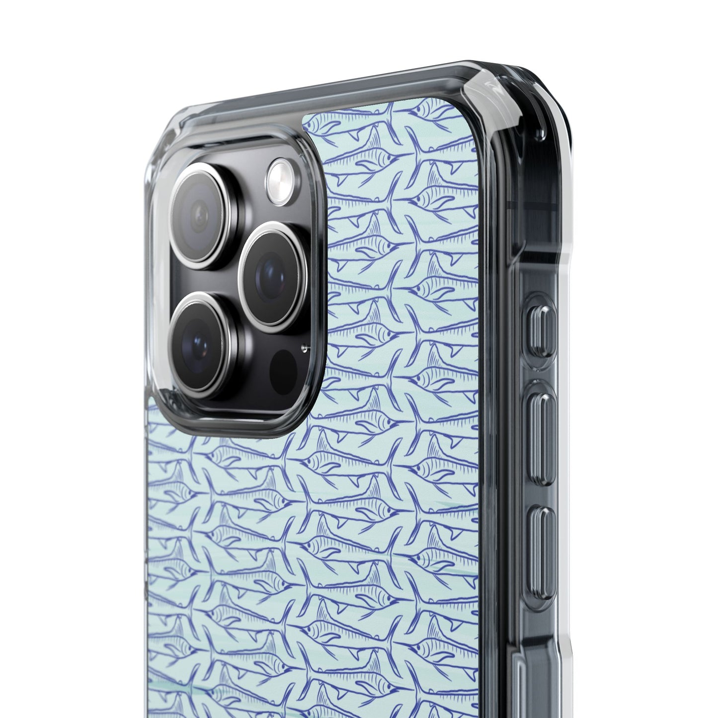 Marlin Sketch blue Magnetic Clear Impact Cases