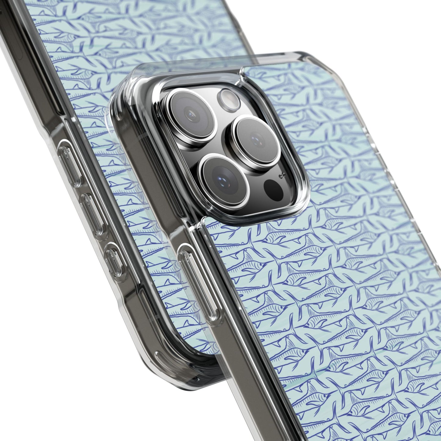 Marlin Sketch blue Magnetic Clear Impact Cases