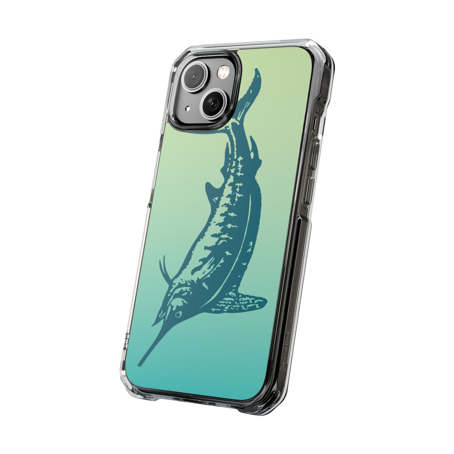 Teal Marlin Ombré Magnetic Clear Impact Cases