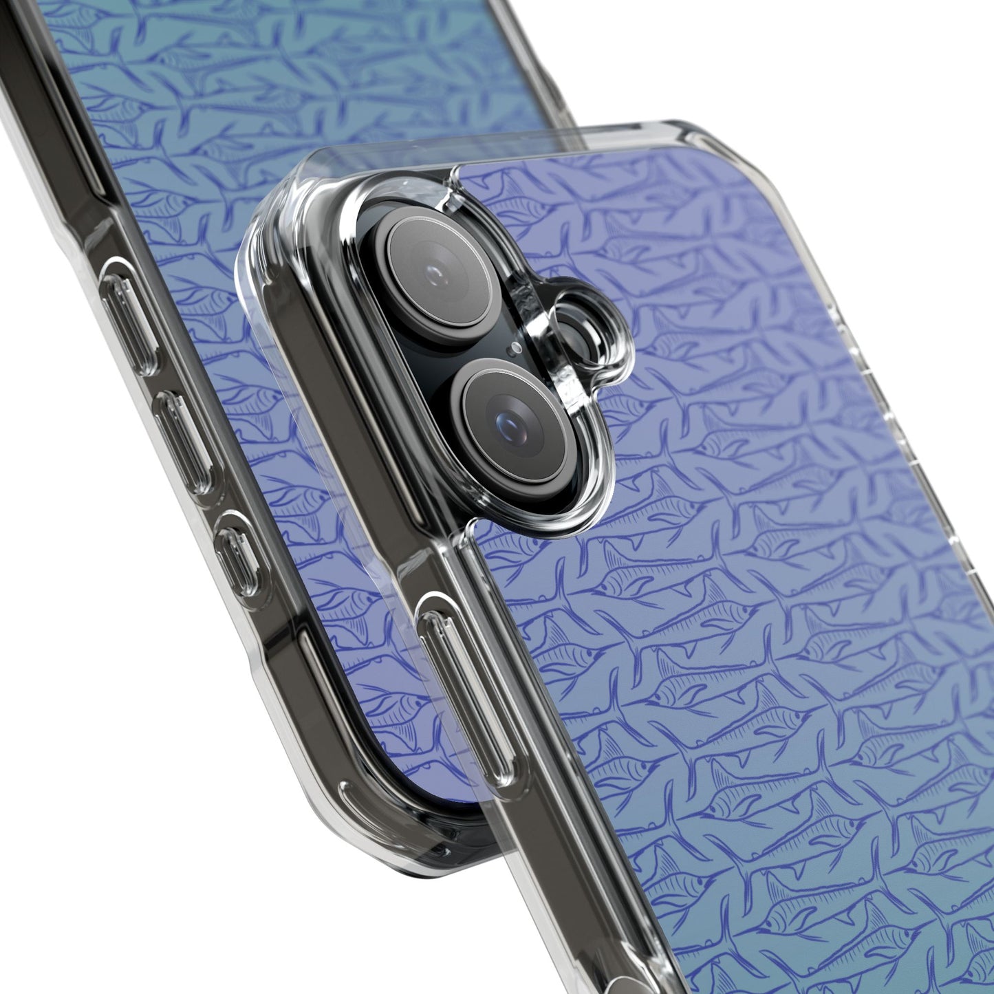 Marlin sketch ombré Magnetic Clear Impact Cases