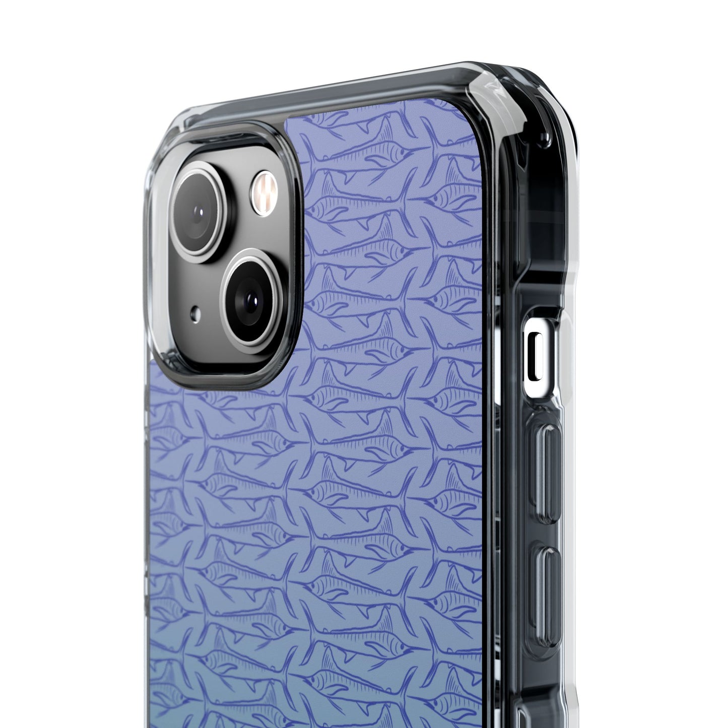 Marlin sketch ombré Magnetic Clear Impact Cases