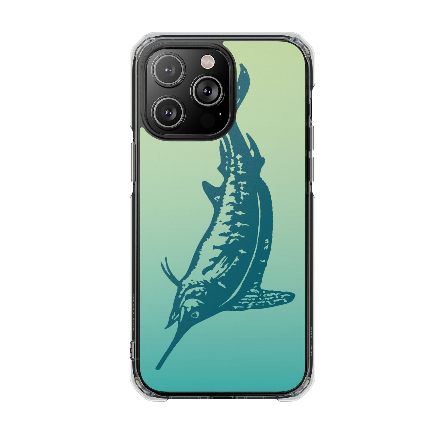 Teal Marlin Ombré Magnetic Clear Impact Cases