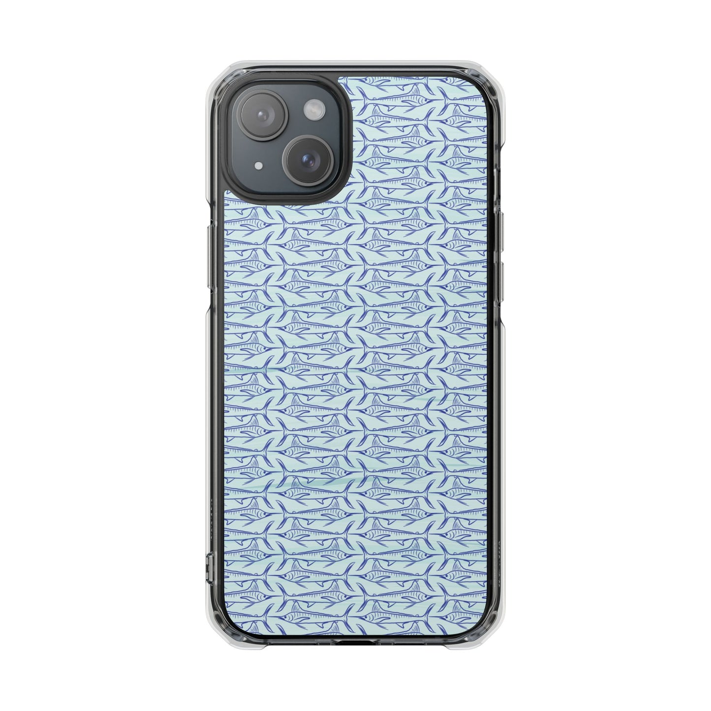Marlin Sketch blue Magnetic Clear Impact Cases