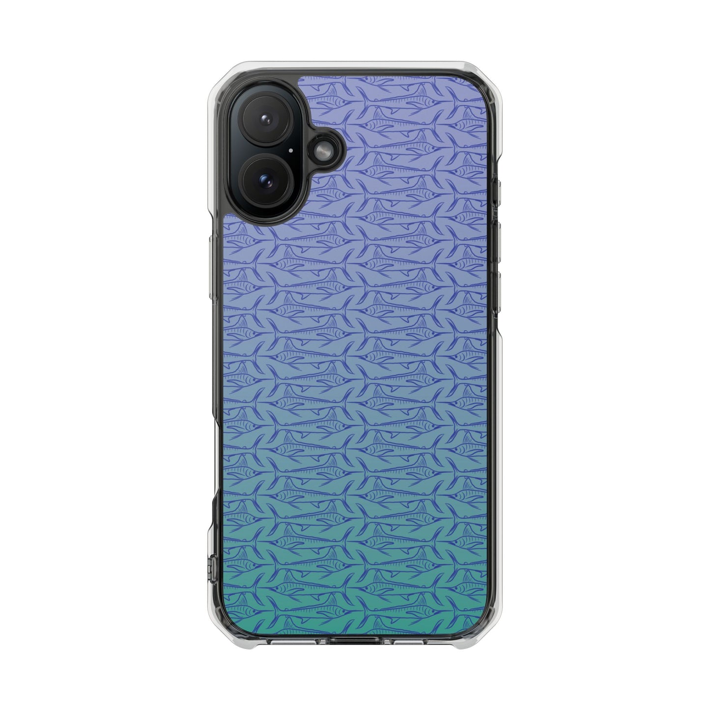 Marlin sketch ombré Magnetic Clear Impact Cases