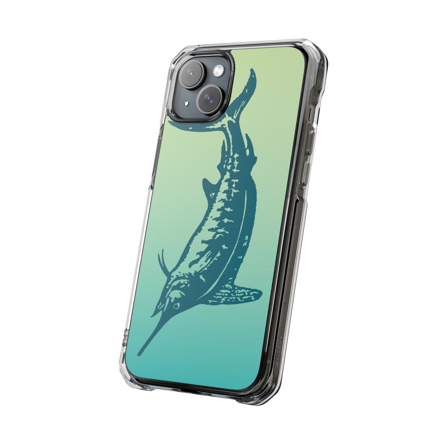Teal Marlin Ombré Magnetic Clear Impact Cases
