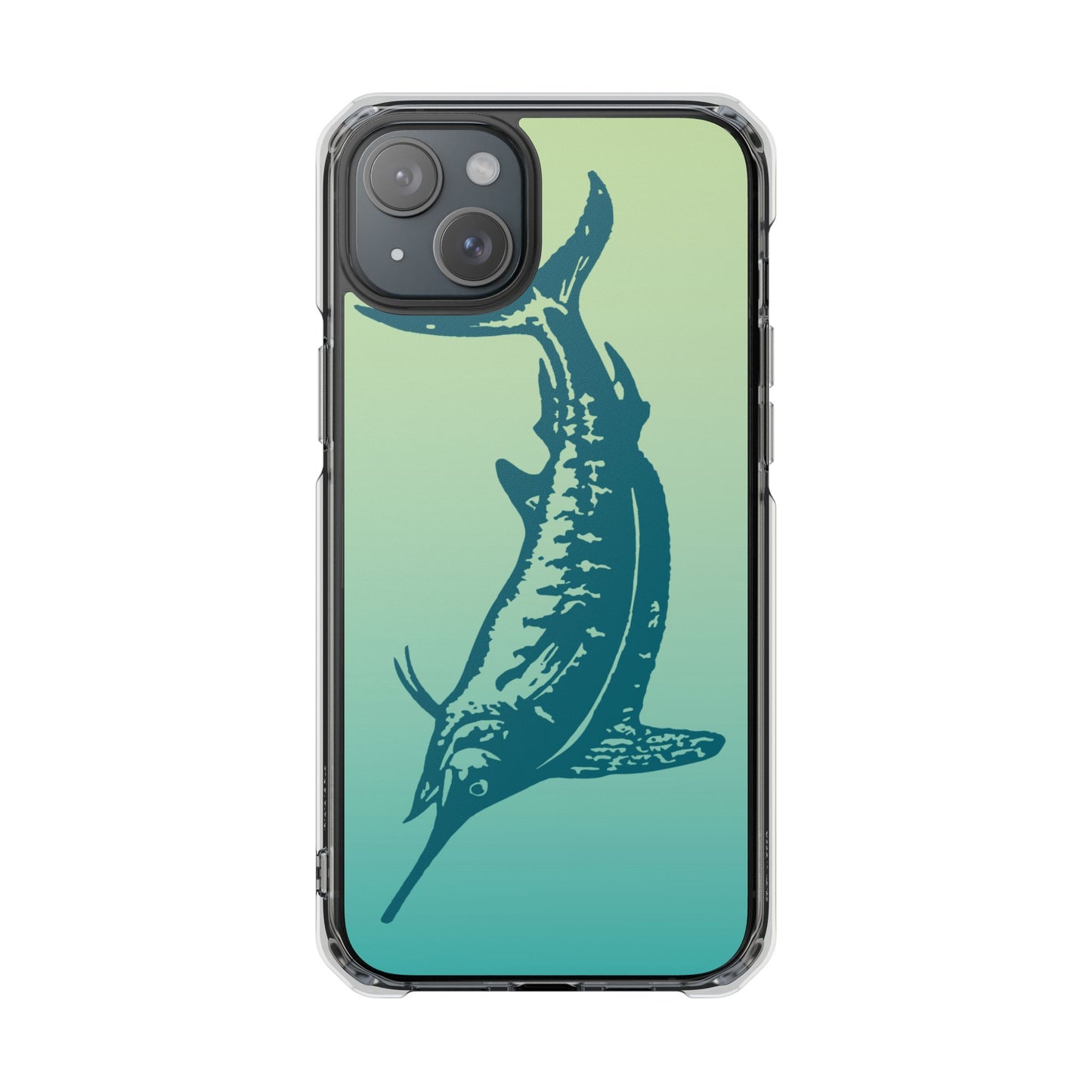 Teal Marlin Ombré Magnetic Clear Impact Cases