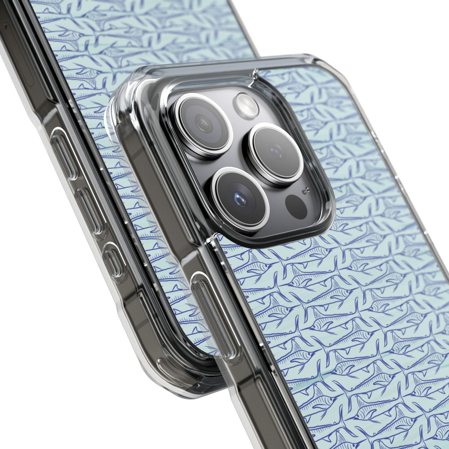 Marlin Sketch blue Magnetic Clear Impact Cases
