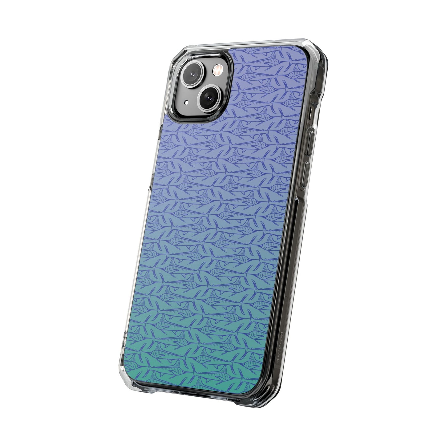 Marlin sketch ombré Magnetic Clear Impact Cases