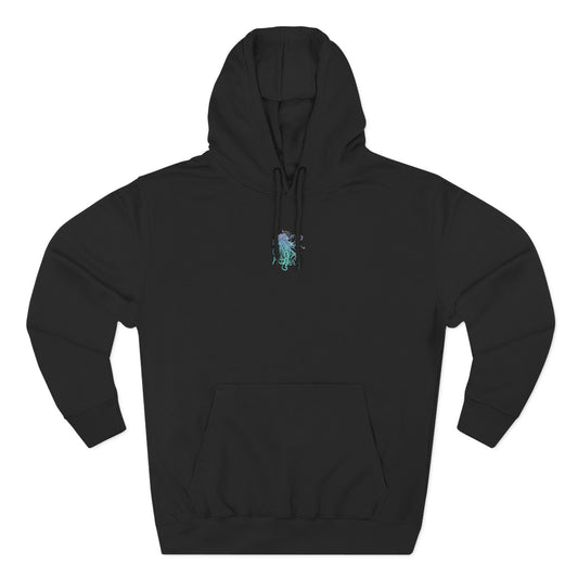 Changing tides Jellyfish Fleece Hoodie - Cozy, Unique Sea Creature Design