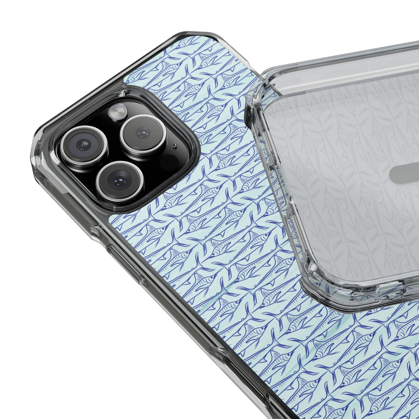 Marlin Sketch blue Magnetic Clear Impact Cases