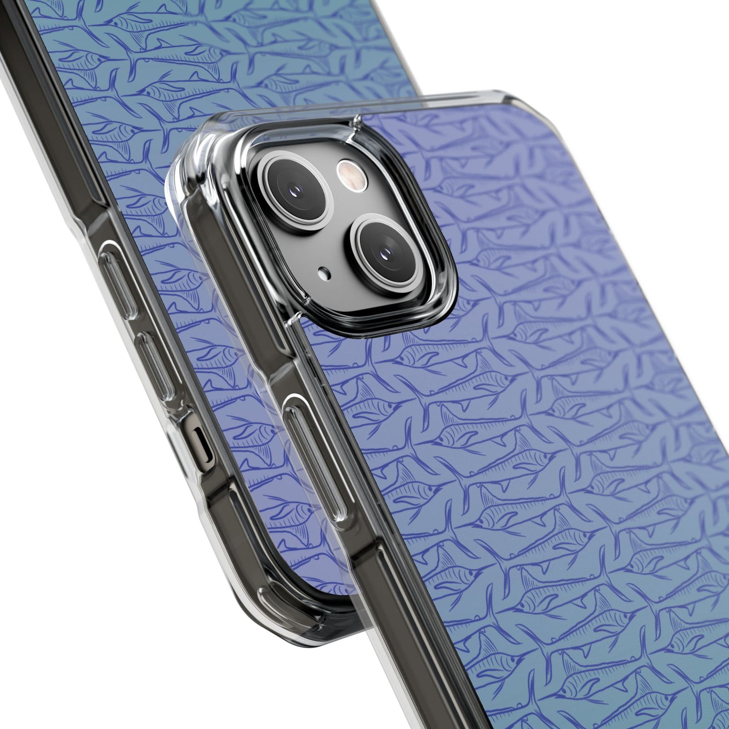 Marlin sketch ombré Magnetic Clear Impact Cases