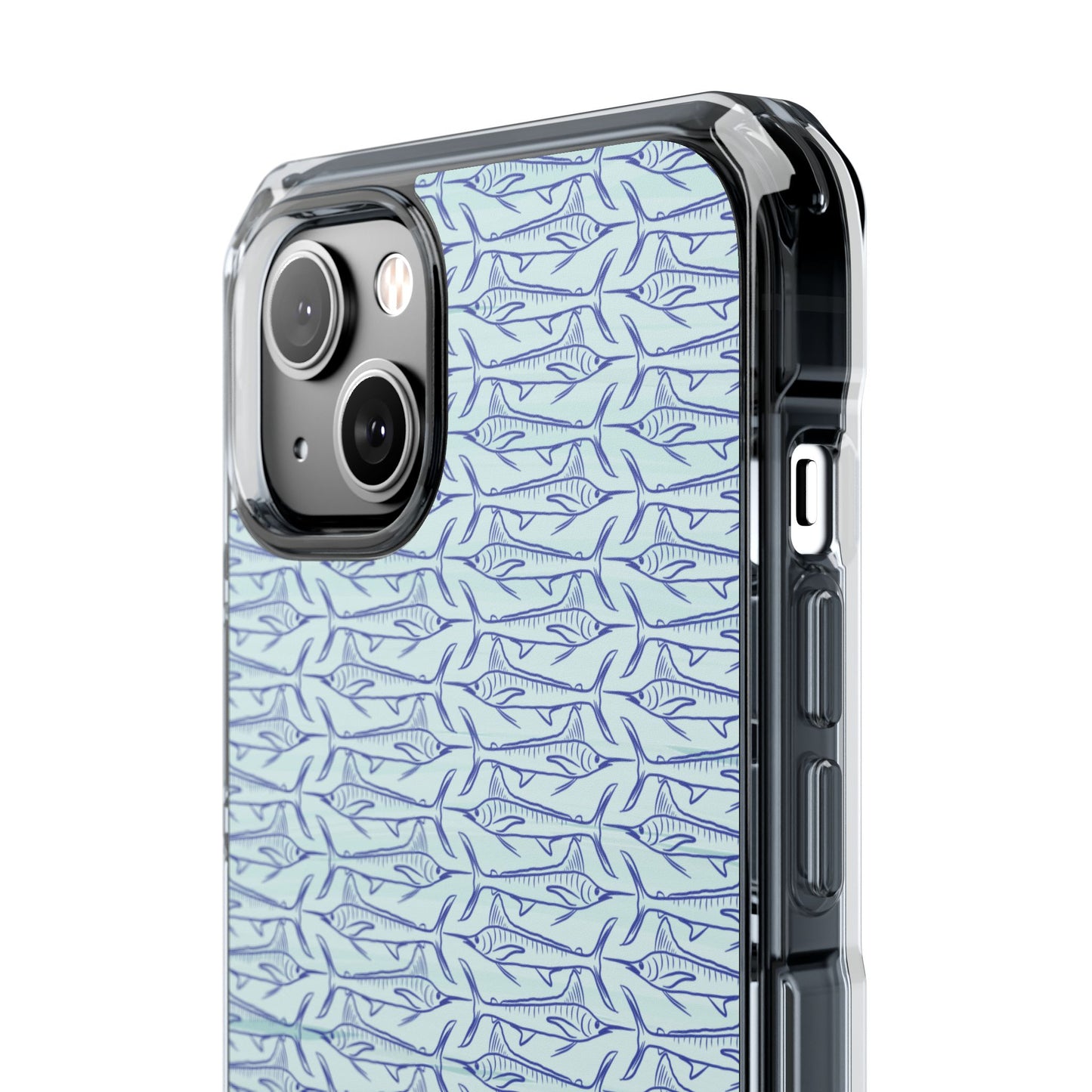 Marlin Sketch blue Magnetic Clear Impact Cases