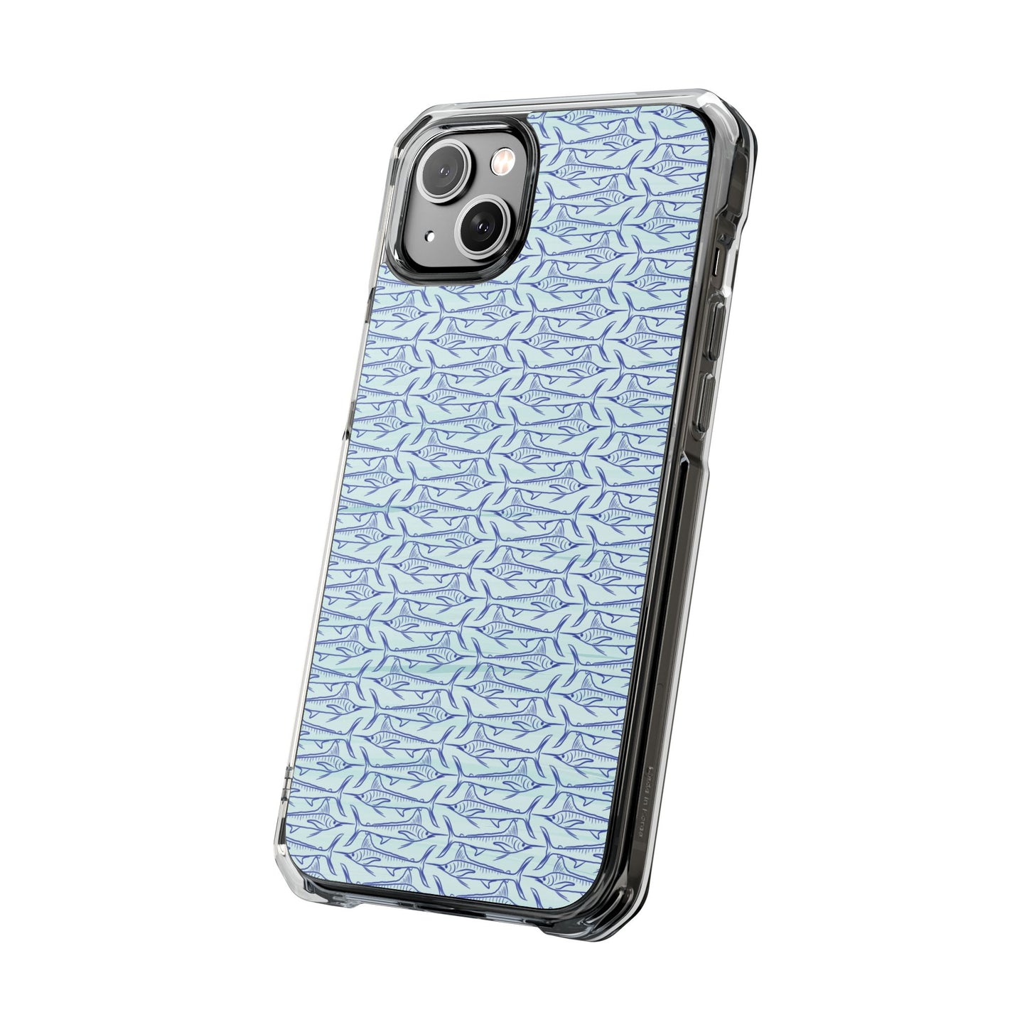 Marlin Sketch blue Magnetic Clear Impact Cases