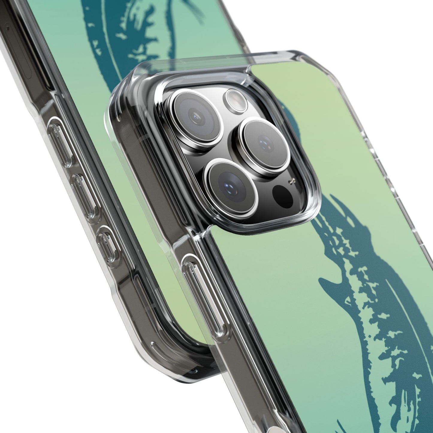 Teal Marlin Ombré Magnetic Clear Impact Cases