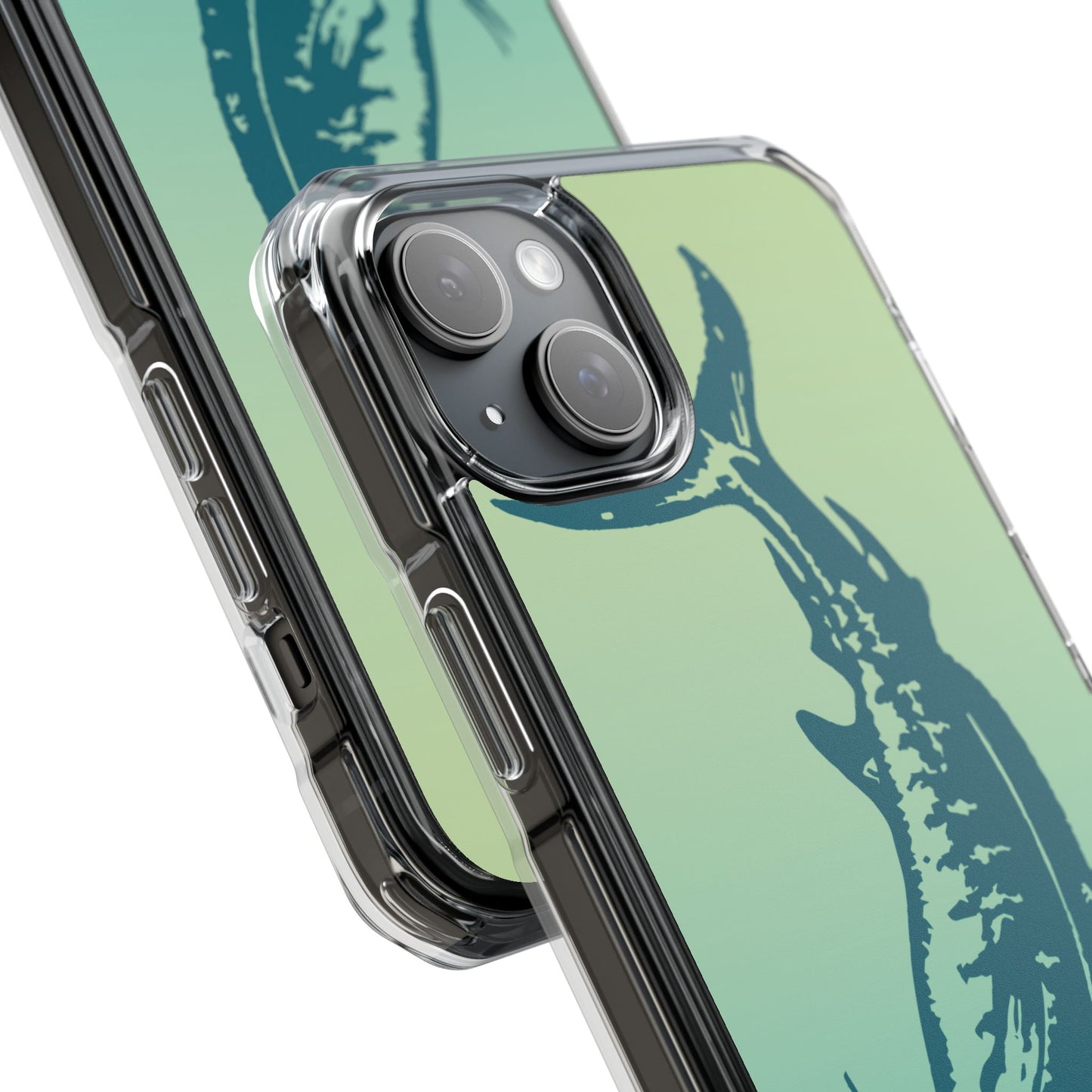 Teal Marlin Ombré Magnetic Clear Impact Cases