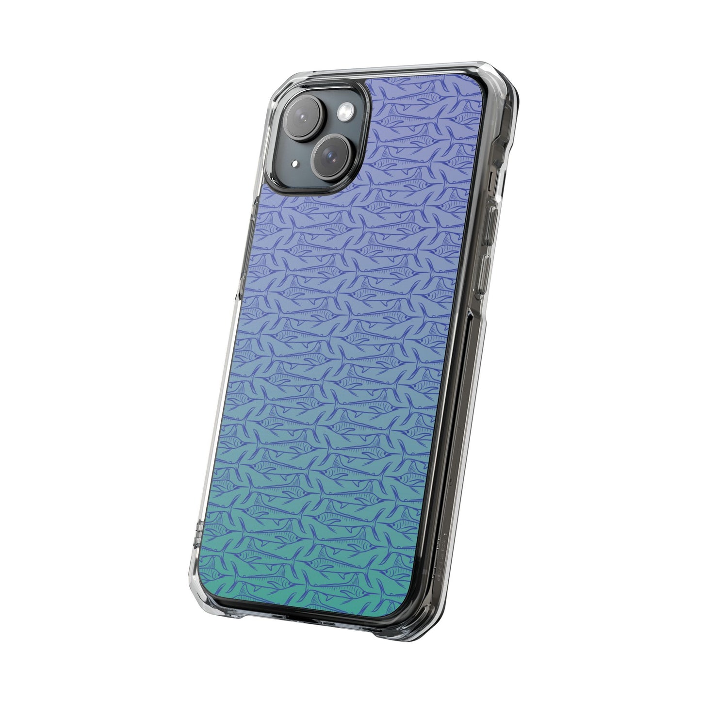 Marlin sketch ombré Magnetic Clear Impact Cases
